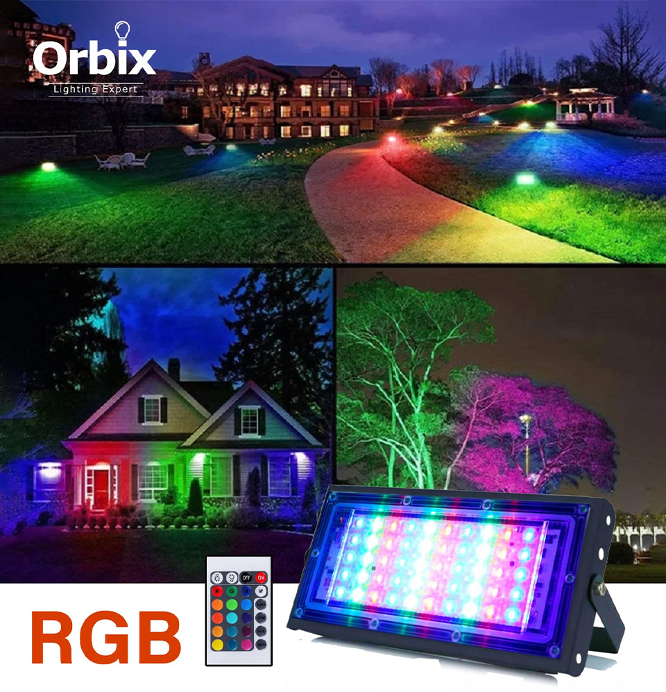 RGB Flood Light 50 Watt ( With Remote )